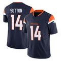 Blackjersey D.Broncos #14 Courtland Sutton Player Navy Limited Vapor F.U.S.E. Home Game Stitched Jerseys