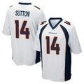 Blackjersey D.Broncos #14 Courtland Sutton Player White Game Stitched Jerseys