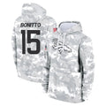 Blackjersey D.Broncos #15 Nik Bonitto Player Arctic Camo Salute to Service Hoodies Limited Game Stitched Jerseys