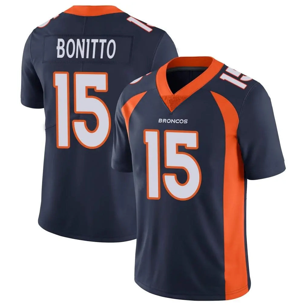 Blackjersey D.Broncos #15 Nik Bonitto Player Navy Vapor Untouchable Limited Game Stitched Jerseys