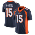 Blackjersey D.Broncos #15 Nik Bonitto Player Navy Vapor Untouchable Limited Game Stitched Jerseys