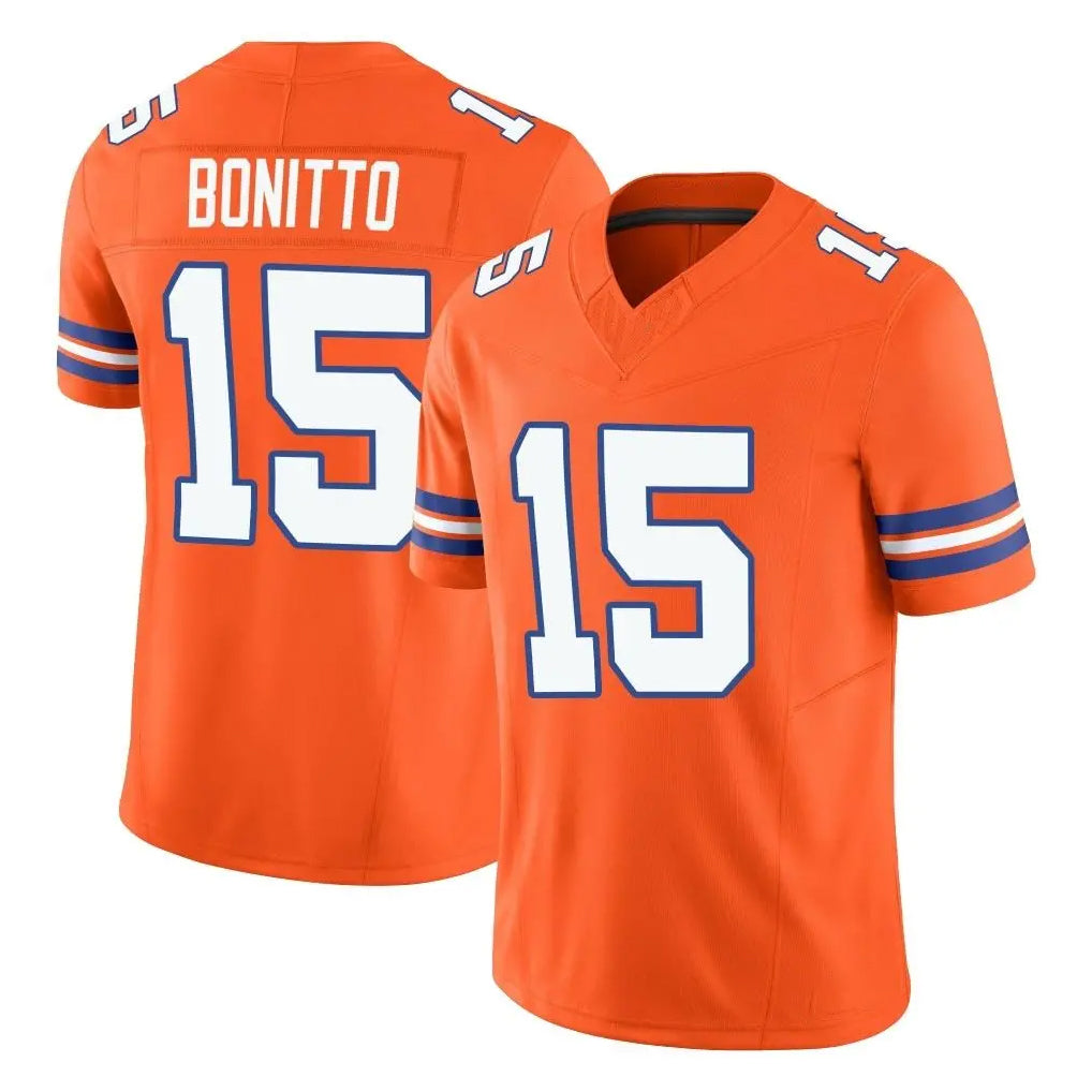 Blackjersey D.Broncos #15 Nik Bonitto Player Orange Limited Alternate Vapor F.U.S.E. Throwback Game Stitched Jerseys