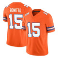 Blackjersey D.Broncos #15 Nik Bonitto Player Orange Limited Alternate Vapor F.U.S.E. Throwback Game Stitched Jerseys