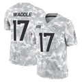 Blackjersey D.Broncos #17 Jaylen Waddle Player Arctic Camo Salute To Service Limited Stitched Jerseys