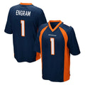 Blackjersey D.Broncos #1 Evan Engram Player Navy Game Stitched Jerseys