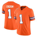 Blackjersey D.Broncos #1 Evan Engram Player Orange Limited Alternate Vapor F.U.S.E. Throwback Game Stitched Jerseys