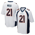 Blackjersey D.Broncos #21 Riley Moss Player White Game Stitched Jerseys