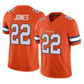 Blackjersey D.Broncos #22 Brandon Jones Player Orange Limited Alternate Vapor F.U.S.E. Throwback Game Stitched Jerseys