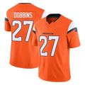 Blackjersey D.Broncos #27 J.K. Dobbins Player Orange Vapor F.U.S.E. Limited Home Game Stitched Jerseys