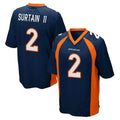 Blackjersey D.Broncos #2 Pat Surtain II Player Navy Game Stitched Jerseys