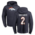 Blackjersey D.Broncos #2 Pat Surtain II Player Navy Pullover Hoodie Limited Stitched Jerseys