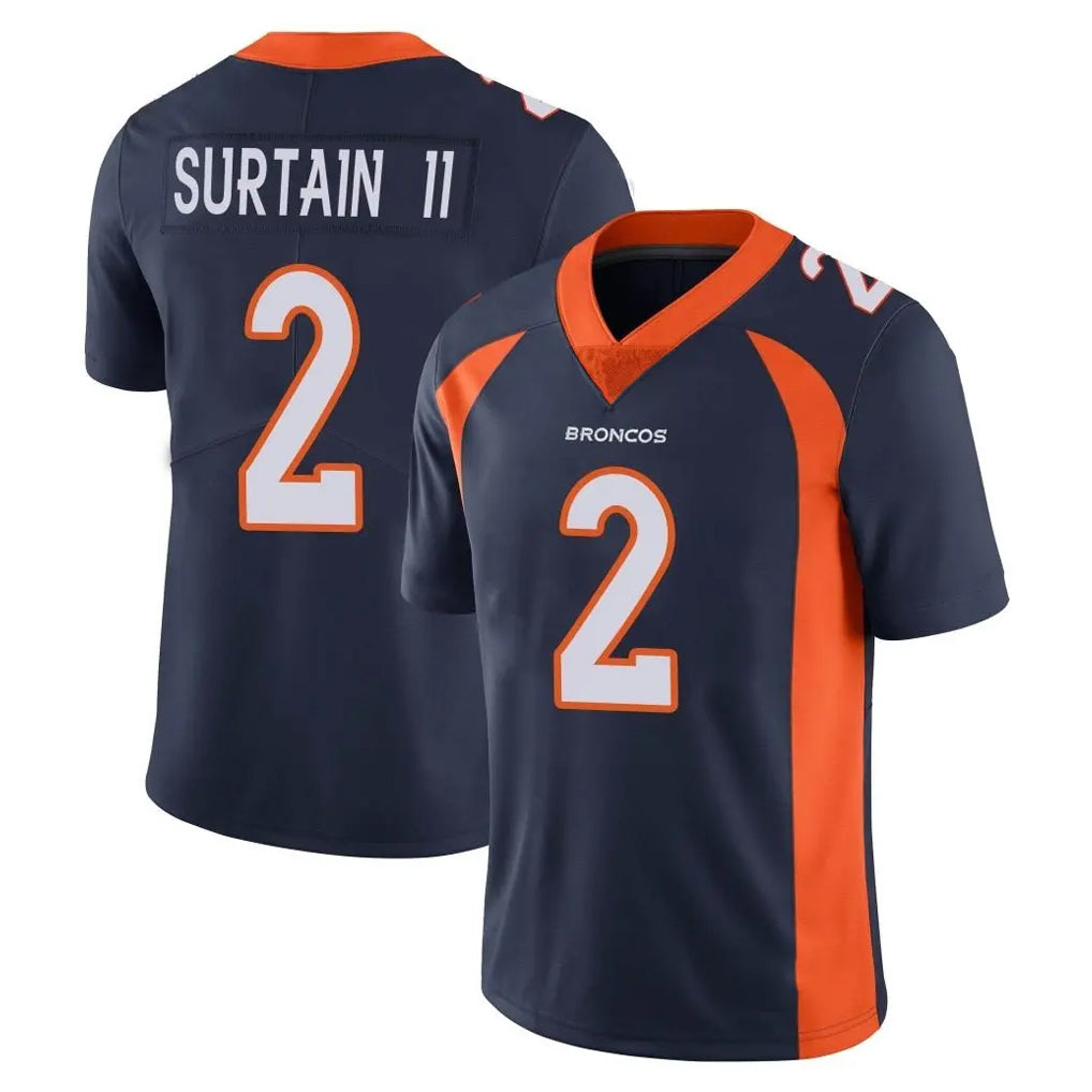 Blackjersey D.Broncos #2 Pat Surtain II Player Navy Vapor Untouchable Limited Game Stitched Jerseys