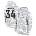 Blackjersey D.Broncos #34 JL Skinner Player Arctic Camo Salute to Service Hoodies Limited Game Stitched Jerseys