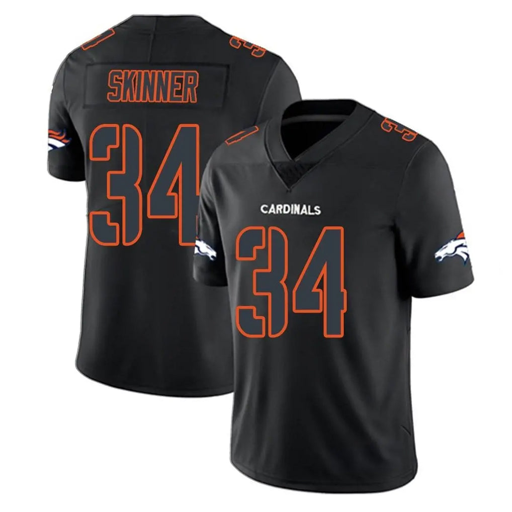 Blackjersey D.Broncos #34 JL Skinner Player Black Impact Limited Game Stitched Jerseys
