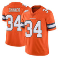 Blackjersey D.Broncos #34 JL Skinner Player Orange Vapor Untouchable Limited Home Game Stitched Jerseys