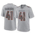 Blackjersey D.Broncos #41 Drew Sanders Player Gray Atmosphere Fashion Limited Game Stitched Jerseys