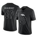 Blackjersey D.Broncos #69 Mike McGlinchey Player Black Reflective Limited Stitched Jerseys