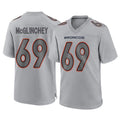 Blackjersey D.Broncos #69 Mike McGlinchey Player Gray Atmosphere Fashion Limited Game Stitched Jerseys