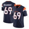 Blackjersey D.Broncos #69 Mike McGlinchey Player Navy Limited Vapor F.U.S.E. Home Game Stitched Jerseys