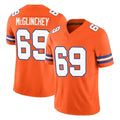 Blackjersey D.Broncos #69 Mike McGlinchey Player Orange Limited Alternate Vapor F.U.S.E. Throwback Game Stitched Jerseys