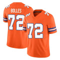 Blackjersey D.Broncos #72 Garett Bolles Player Orange Limited Alternate Vapor F.U.S.E. Throwback Game Stitched Jerseys
