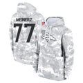 Blackjersey D.Broncos #77 Quinn Meinerz Player Arctic Camo Salute to Service Hoodies Limited Game Stitched Jerseys