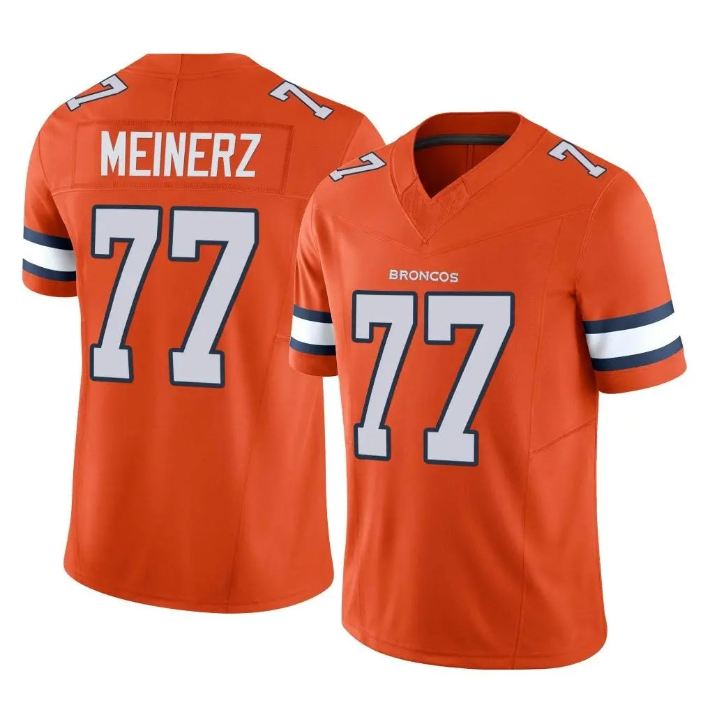 Blackjersey D.Broncos #77 Quinn Meinerz Player Orange Limited Alternate Vapor F.U.S.E. Throwback Game Stitched Jerseys