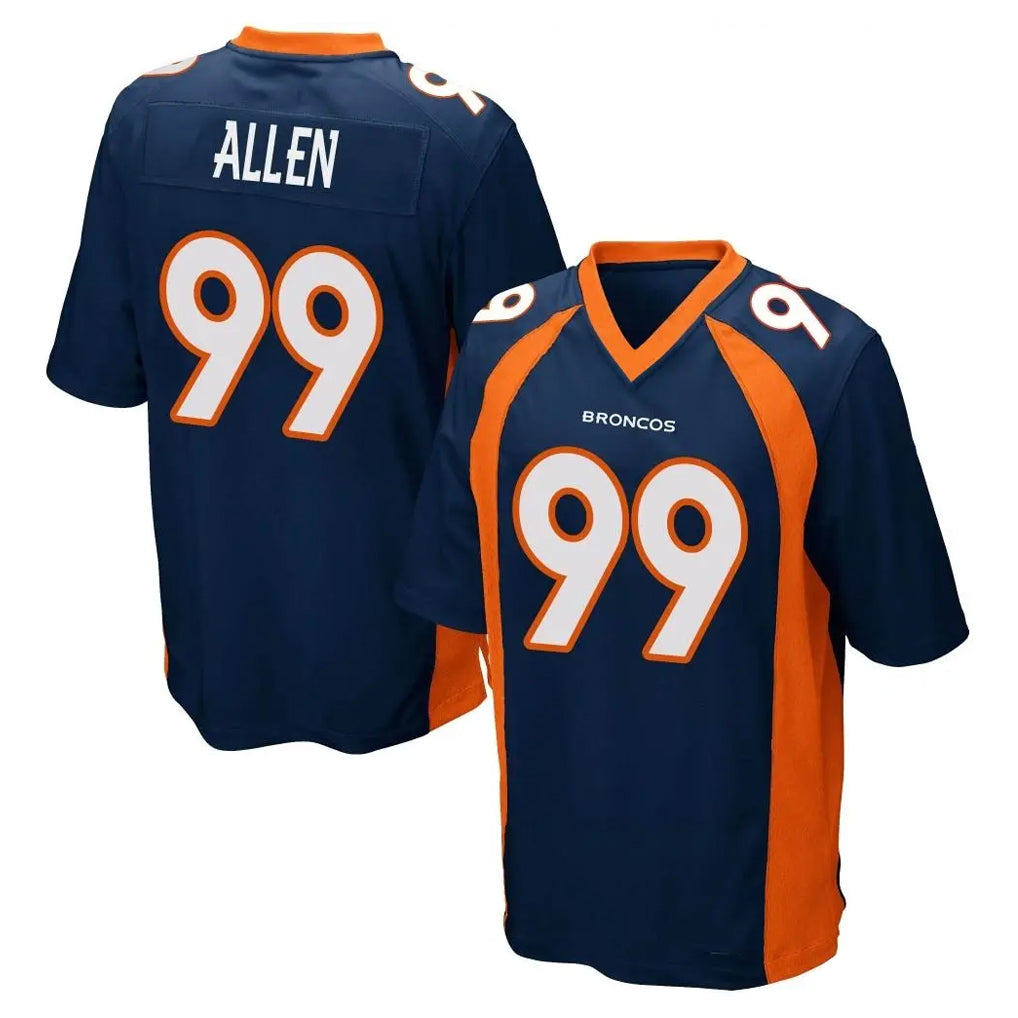 Blackjersey D.Broncos #99 Zach Allen Player Navy Game Stitched Jerseys