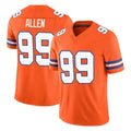 Blackjersey D.Broncos #99 Zach Allen Player Orange Limited Alternate Vapor F.U.S.E. Throwback Game Stitched Jerseys