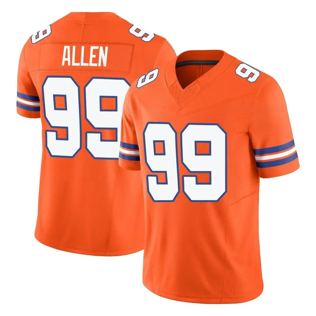 Blackjersey D.Broncos #99 Zach Allen Player Orange Limited Alternate Vapor F.U.S.E. Throwback Game Stitched Jerseys