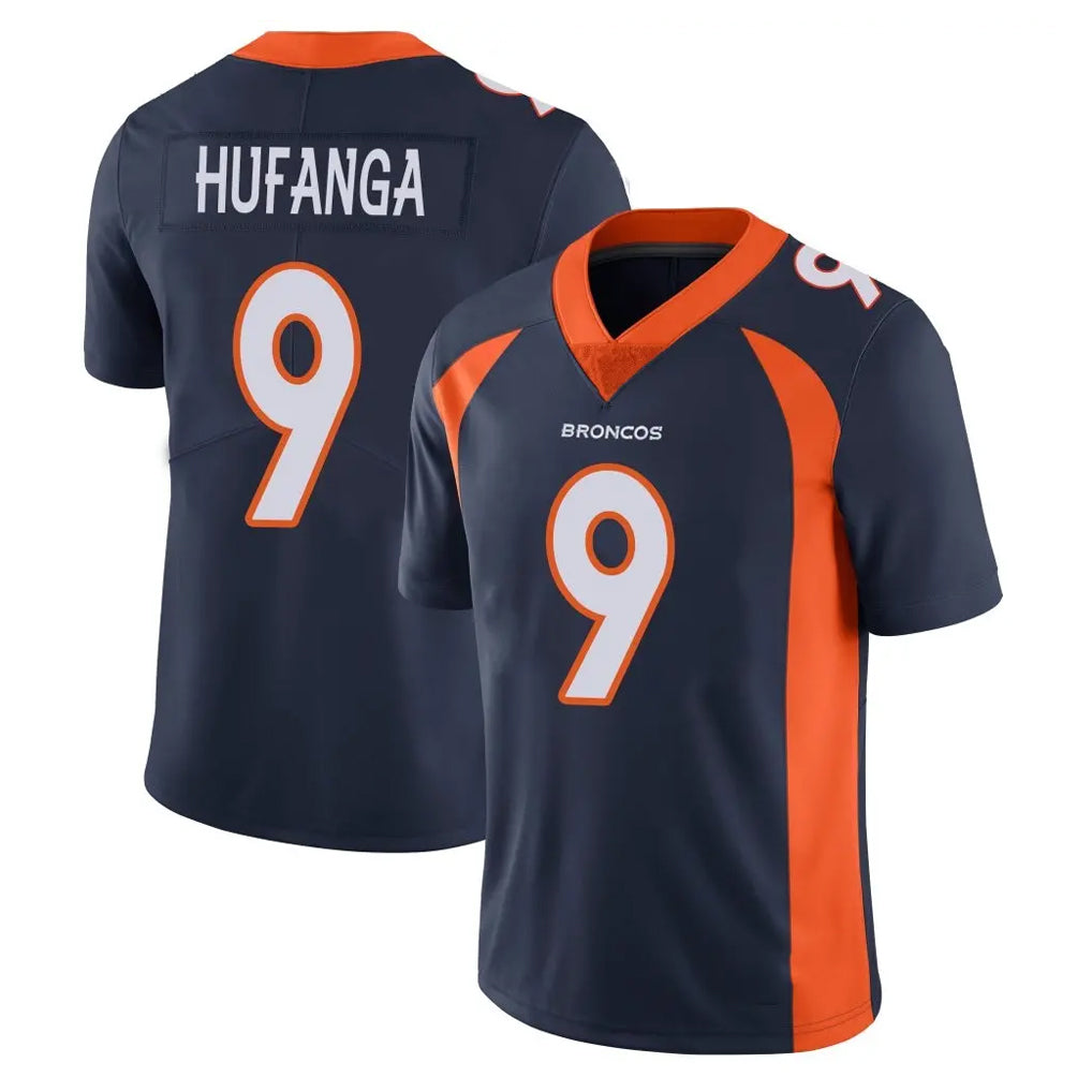 Blackjersey D.Broncos #9 Talanoa Hufanga Player Navy Vapor Untouchable Limited Game Stitched Jerseys