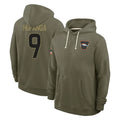 Blackjersey D.Broncos #9 Talanoa Hufanga Player Olive Salute to Service Pullover Hoodies Limited Stitched Jerseys