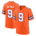 Blackjersey D.Broncos #9 Talanoa Hufanga Player Orange Alternate Collection Throwback Game Stitched Jerseys