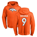 Blackjersey D.Broncos #9 Talanoa Hufanga Player Orange Pullover Hoodie Limited Stitched Jerseys