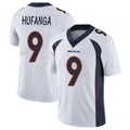Blackjersey D.Broncos #9 Talanoa Hufanga Player White Vapor Untouchable Limited Home Game Stitched Jerseys