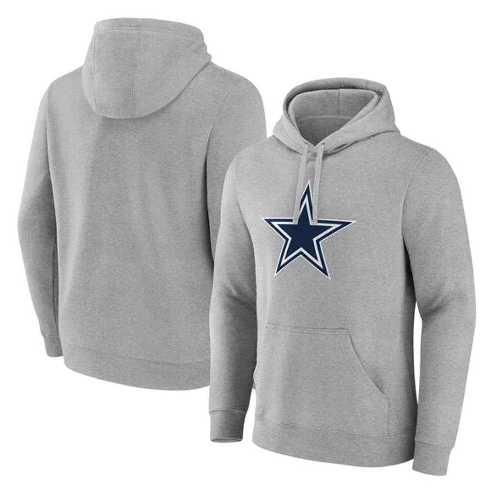 Blackjersey D.Cowboys Gray Pullover Hoodies Limited Blank Player Stitched Jerseys