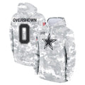 Blackjersey D.Cowboys #0 DeMarvion Overshown Player Arctic Camo Salute to Service Hoodies Limited Game Stitched Jerseys