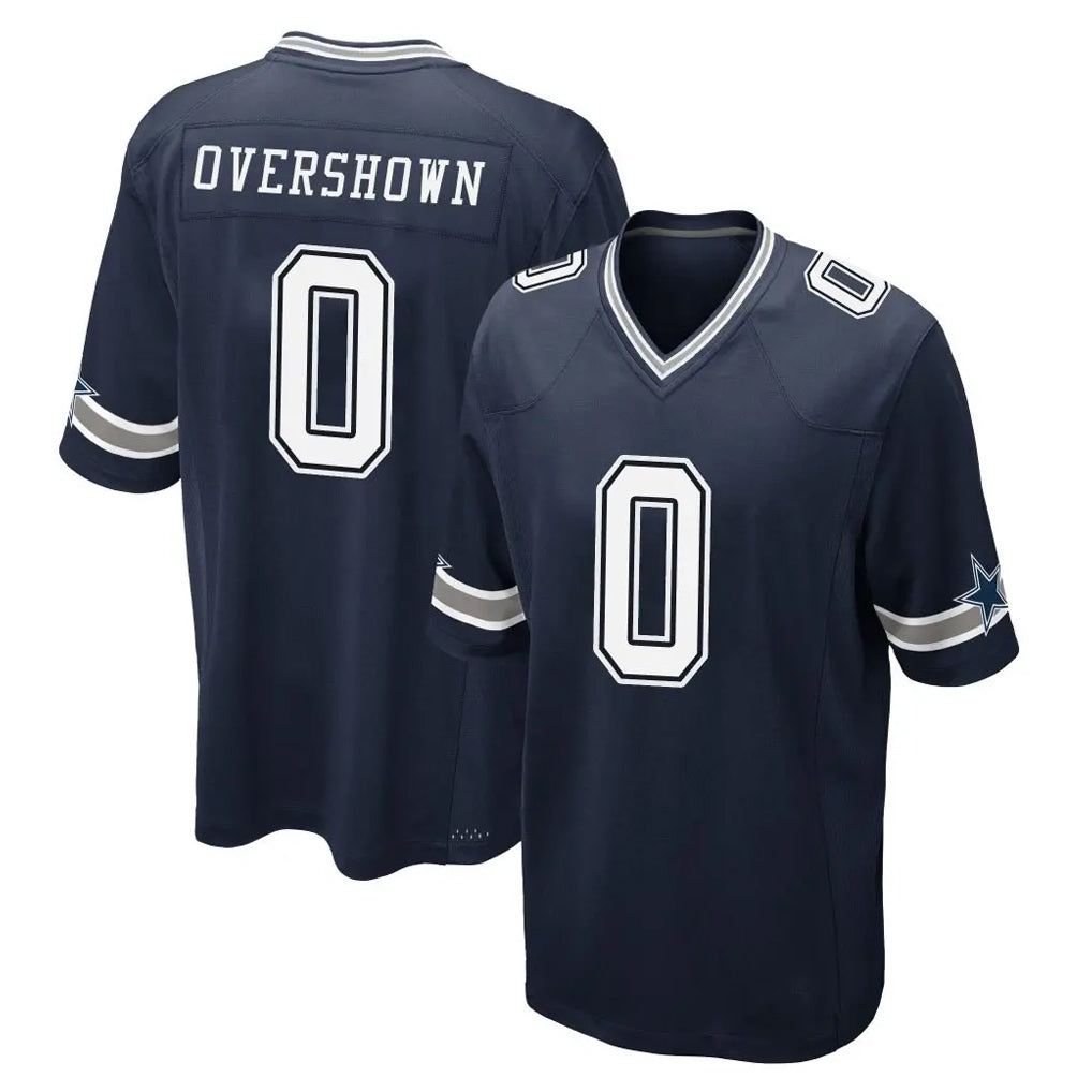 Blackjersey D.Cowboys #0 DeMarvion Overshown Player Navy Home Game Stitched Jerseys