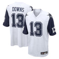 Blackjersey D.Cowboys #13 Caleb Downs Player White-Navy Home Game Stitched Jerseys