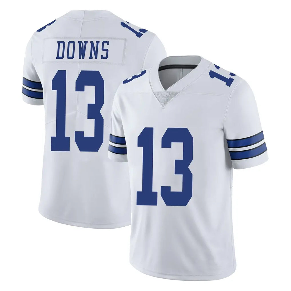 Blackjersey D.Cowboys #13 Caleb Downs Player White Vapor Untouchable Limited Home Game Stitched Jerseys