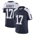 Blackjersey D.Cowboys #17 Brandon Aubrey Player Navy-White Limited Alternate Vapor Untouchable Home Game Stitched Jerseys