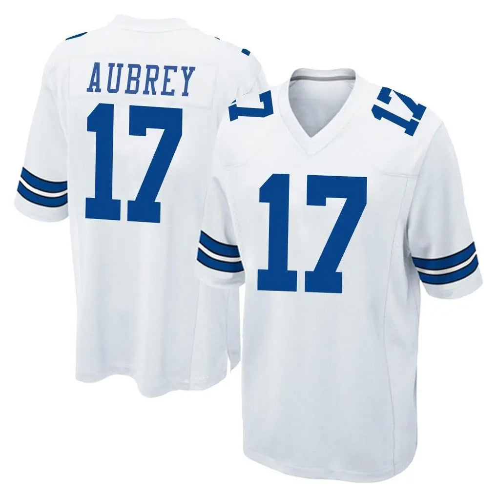 Blackjersey D.Cowboys #17 Brandon Aubrey Player White Home Game Stitched Jerseys