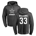 Blackjersey D.Cowboys #33 Javonte Williams Player Ash One Color Pullover Hoodie Limited Stitched Jerseys