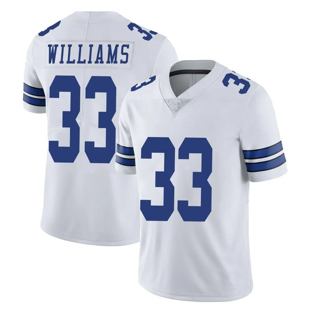 Blackjersey D.Cowboys #33 Javonte Williams Player White Vapor Untouchable Limited Home Game Stitched Jerseys