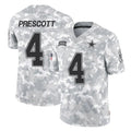 Blackjersey D.Cowboys #4 Dak Prescott Player Arctic Camo Salute to Service Limited Home Game Stitched Jerseys