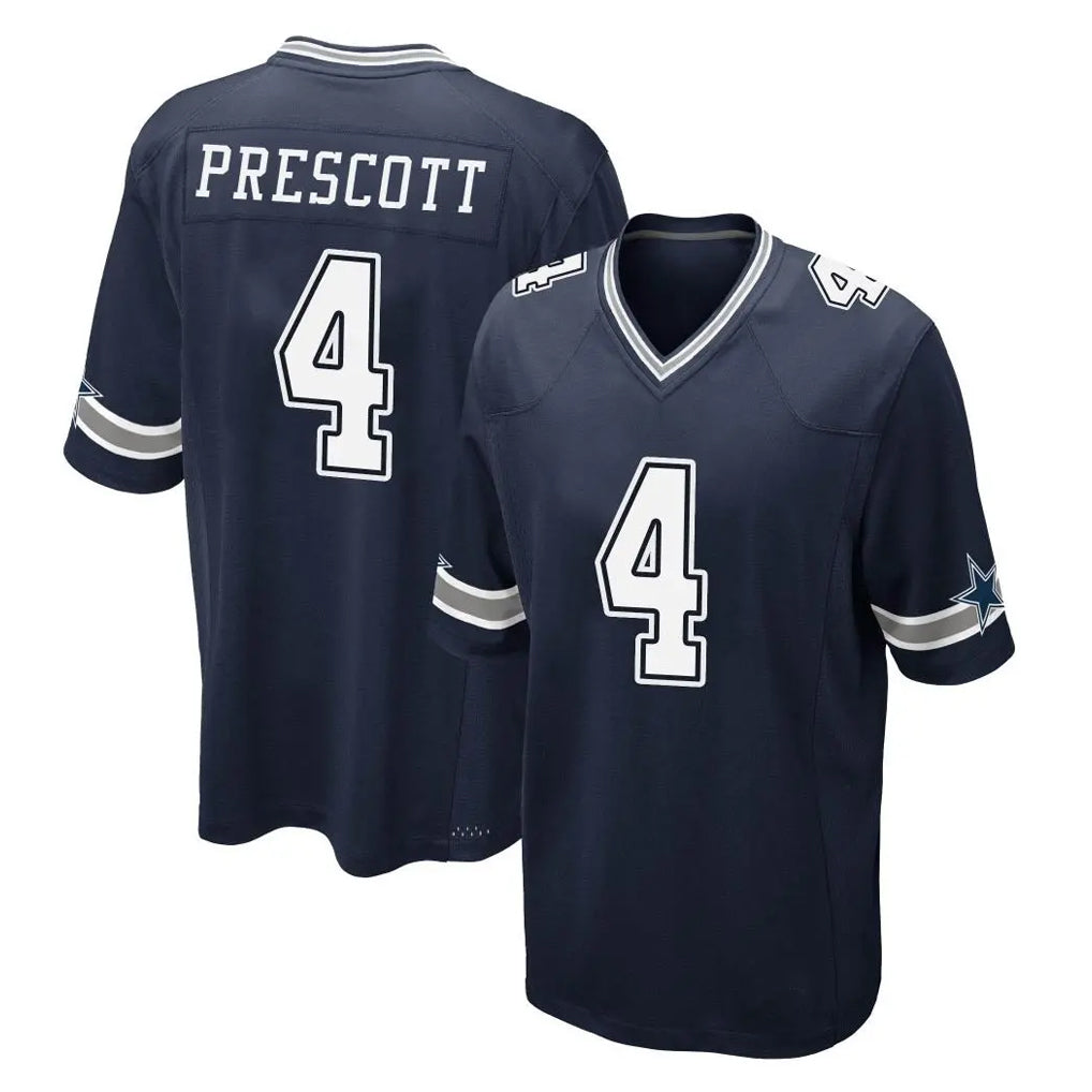 Blackjersey D.Cowboys #4 Dak Prescott Player Navy Home Game Stitched Jerseys