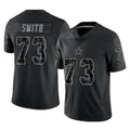 Blackjersey D.Cowboys #73 Tyler Smith Player Black Limited Reflective Home Game Stitched Jerseys