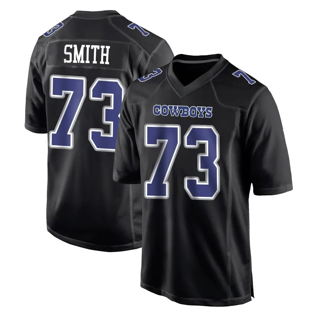 Blackjersey D.Cowboys #73 Tyler Smith Player Carbon Black Fashion Home Game Stitched Jerseys
