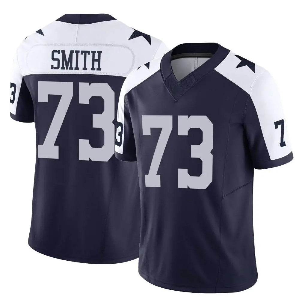 Blackjersey D.Cowboys #73 Tyler Smith Player Navy-White Limited Alternate Vapor F.U.S.E. Home Game Stitched Jerseys