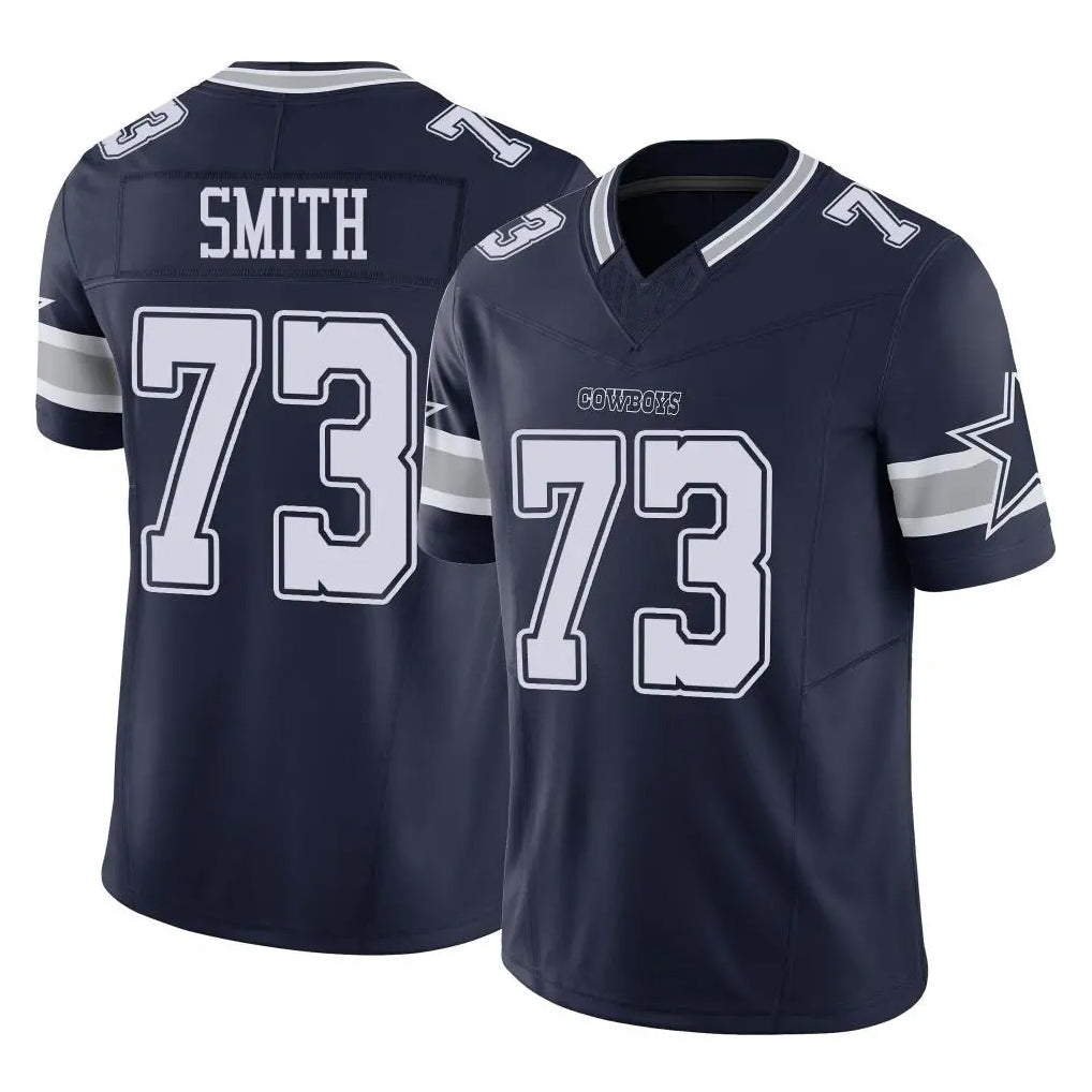 Blackjersey D.Cowboys #73 Tyler Smith Player Navy Limited Vapor F.U.S.E. Home Game Stitched Jerseys